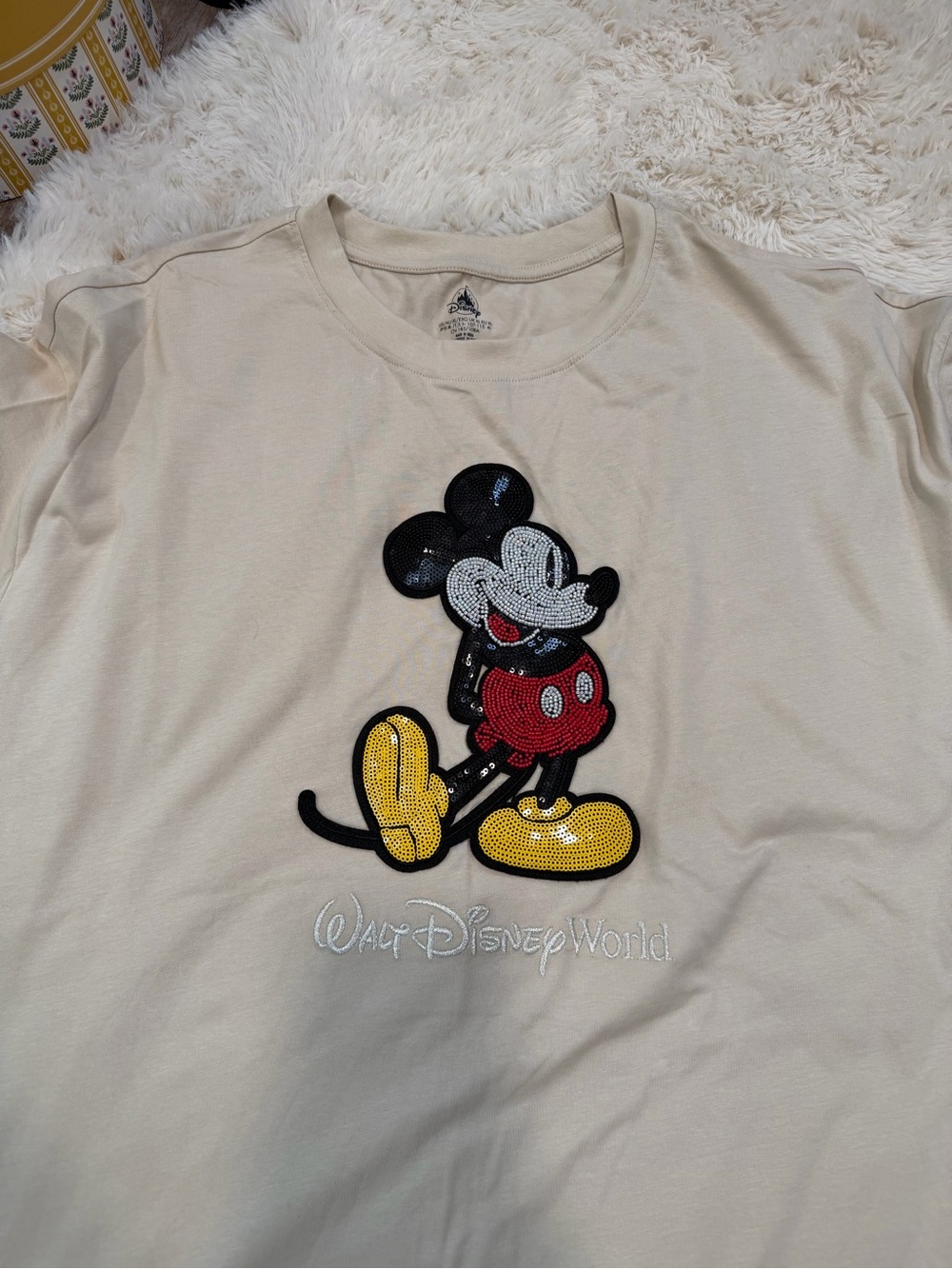 WALT DISNEY WORLD BEADED MICKEY MOUSE TEE